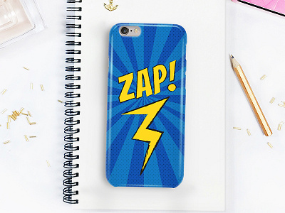 Super Phonecase comic hero mockup phone case