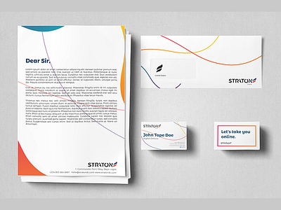 Straton Digital Stationary agency colorful creative curve digital gradient lines studio