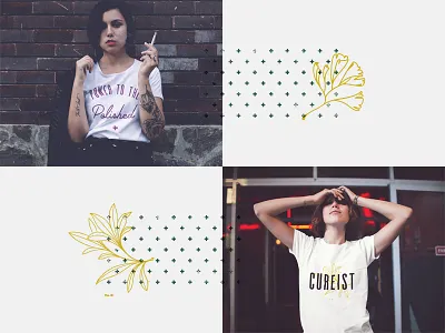 CURE Studios Branding - Graphics beauty branding floral merch modern pattern salon shirt t shirt texture