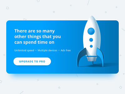 Get into the rocket banner blue icon illustration material rocket sketch ui vector