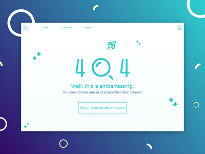 Daily UI Day 8: 404 Page 404 page dailyui error gradient space ui user experience user interface ux