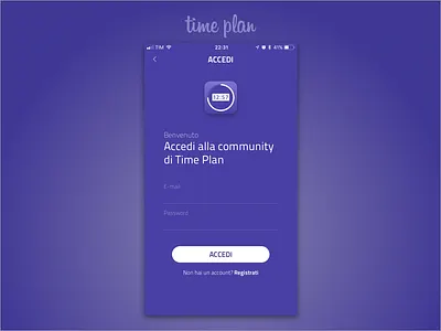 Time Plan login ios login time plan ui