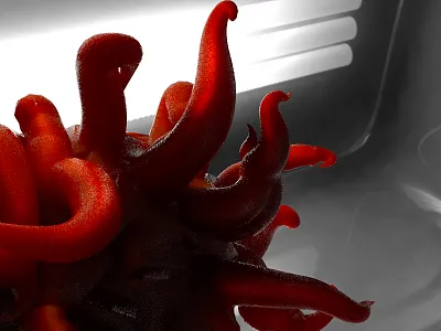 Baby Kraken 3d animation c4d cinema4d disgusting kraken modeling red