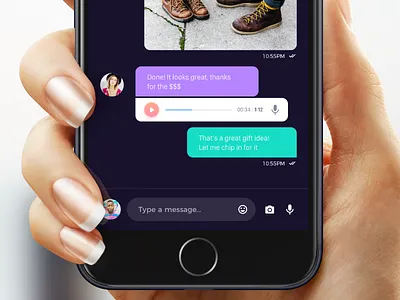 Atro Mobile UI Kit - Chat design flat free icons interaction ios kit material photoshop sketch ui ux
