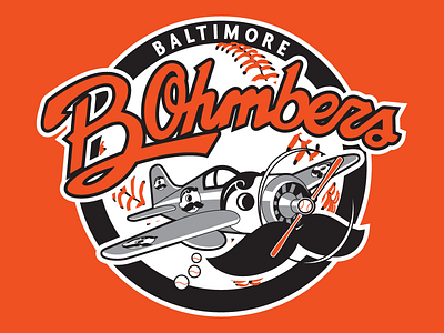 Baltimore BOH-mbers baseball fantasy logo