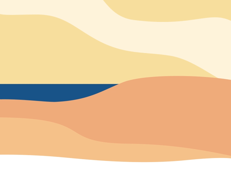 Landscape after animation effects landscape orange wave