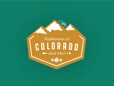 ⛰ 🚴 🍺 badge bike colorado hops mountain