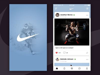 Nike nike social sports ui