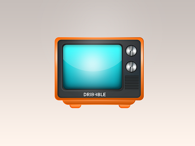 Retro TV Illustration cute dribbble gradient gupta illustration manish retro speaker television tv