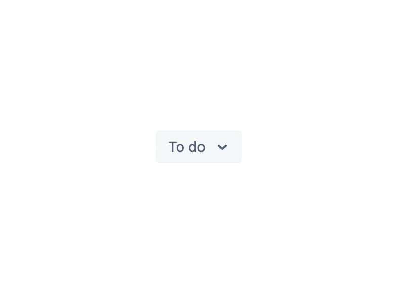 JIRA status transition button dropdown status