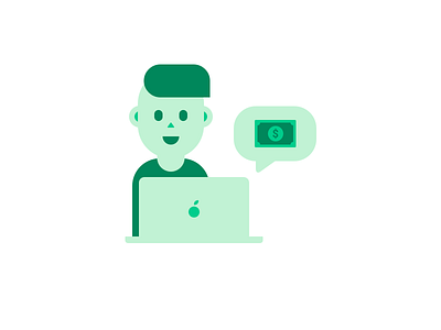 Person Illustration illustration laptop money person user