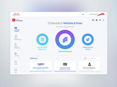 Vehicles and Fines - RTA Dubai fines government microsite rta smart dubai vehicles website