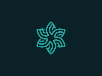 Flower floral flower icon leaf logo mark star symbol