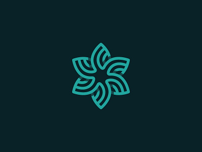 Flower floral flower icon leaf logo mark star symbol