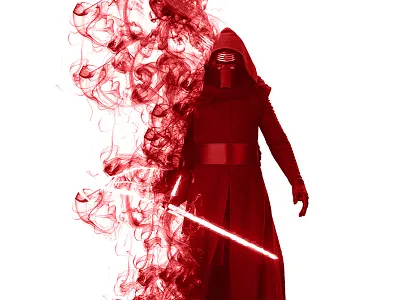 Kylo Smoke kylo ren photoshop poster red smoke star wars