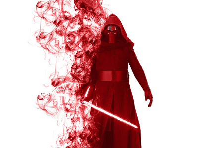 Kylo Smoke kylo ren photoshop poster red smoke star wars