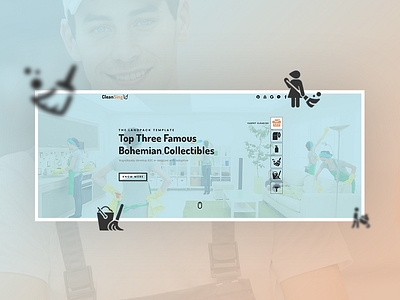 CleanSign cleaning iconic illustrator photoshop service web design