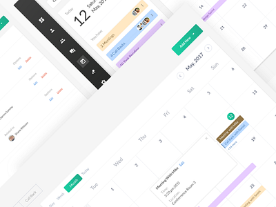 Layers CRM calendar grid layerscrm meeting task