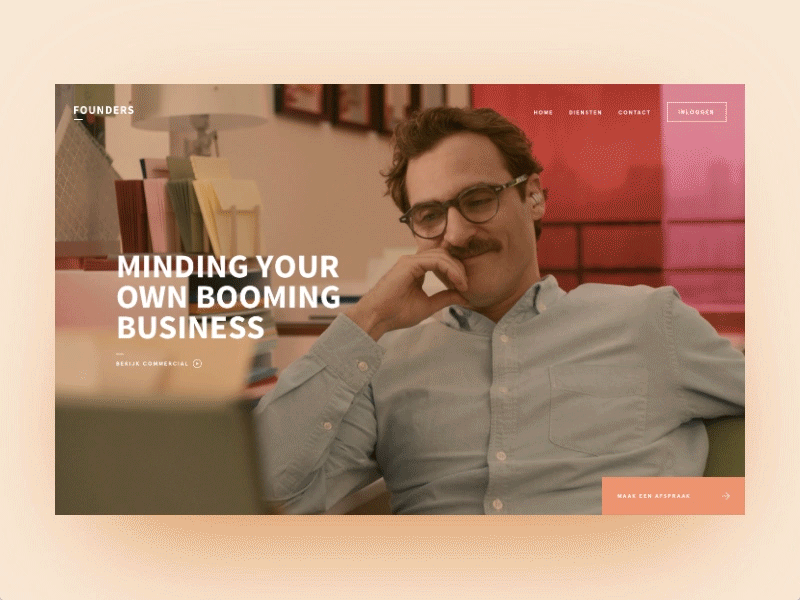Founders – Responsive Design animation gif interface landingspage mobile minimal motion responsive tablet ui ux website