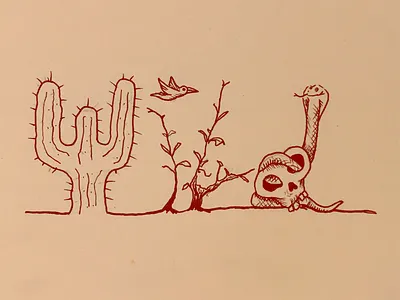 Wild doodle sketch type typography