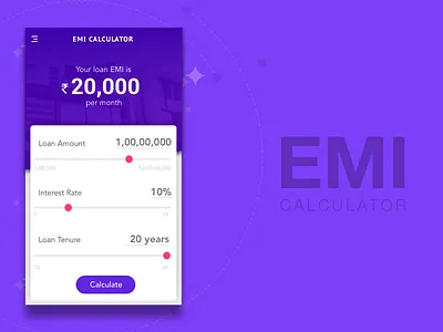 EMI Calculator android calculator emi finance loan ui