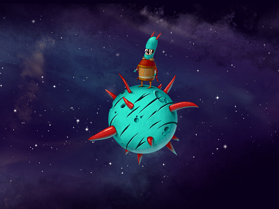 Planetarix Alien aliens character design concept concept art game game design illustration kids logo ui