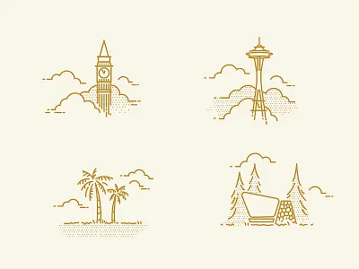 Rejected Icons beach clean clouds forest line london seattle