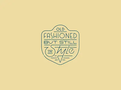 Old fashioned badge crest fashion monoweight old style