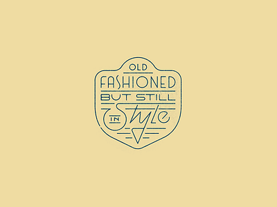 Old fashioned badge crest fashion monoweight old style