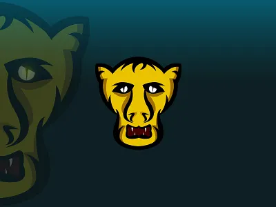 Mascot Panther clean logo mascot panther sticker tiger tshirts yellow