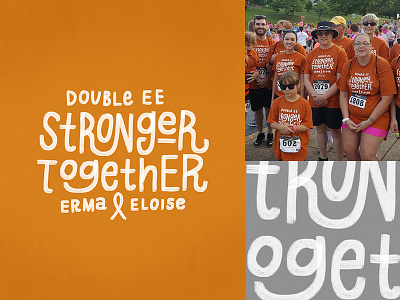 Stronger Tee lettering ligature orange shirt stronger together tatatrot tee tshirt