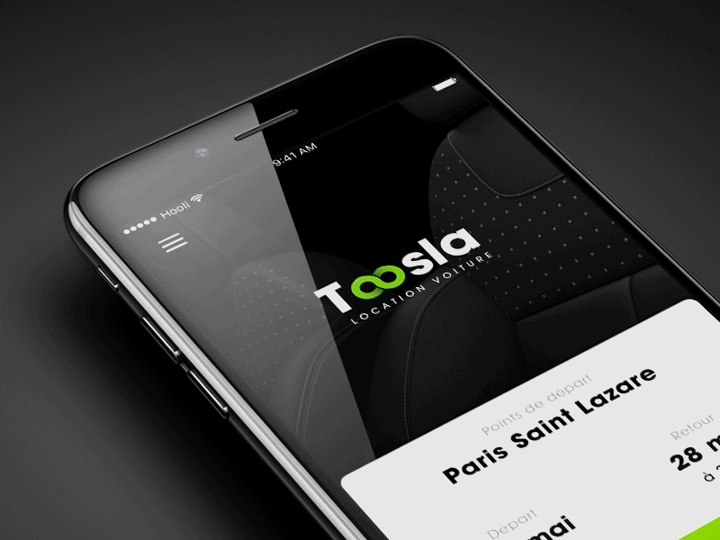 Exploration Toosla app application car principle rent toosla