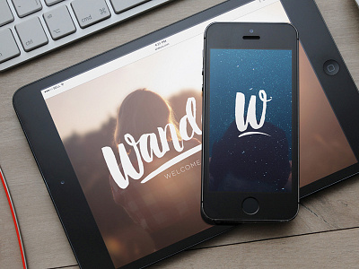 Travel App Branding app brand branding brush mobile tablet texture travel w wander