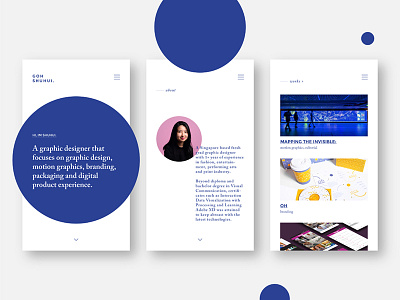 Portfolio Mobile ios minimalistic mobile navy portfolio ui ux white