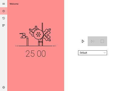 Cherry Tomato UWP Timer Page app graphic illustration pomodoro ui uwp