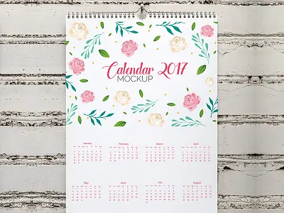 Calendar mock up design Free Psd calendar design mock mockup mockups real realistic template up ups web website