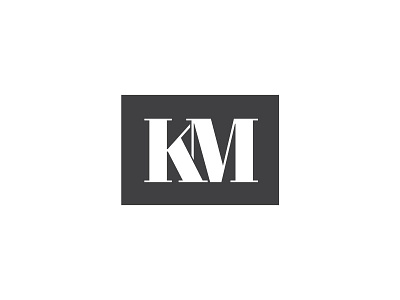 KM Monogram brand identity logo luxury simple