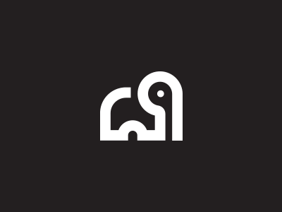 Elephant elephant gradient illustration logo mark simple symbol