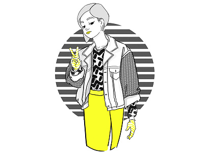 Peace fashion illustration illustration pattern