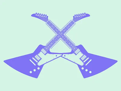 Xplorer design explorer flat guitar illustration minimal typehue typehue week 24: x x
