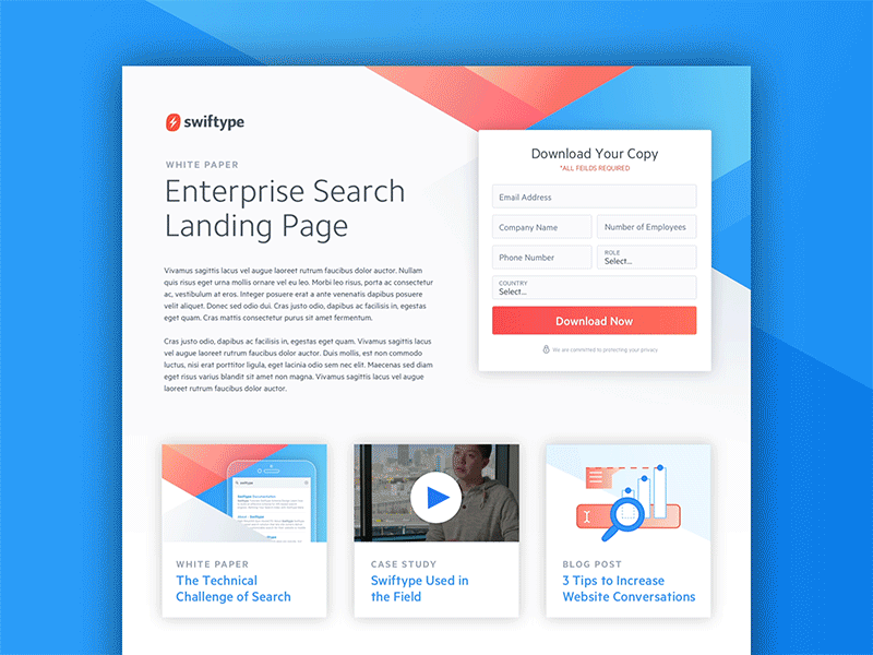 Branded Landing Pages blog branding form product design theme web design website