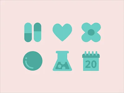 Medical Icons cute health illustration medicine simple vector