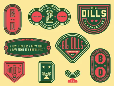Big Dills Kickball Branding big dill dills kickball pickle pickleback picklebacks pickles