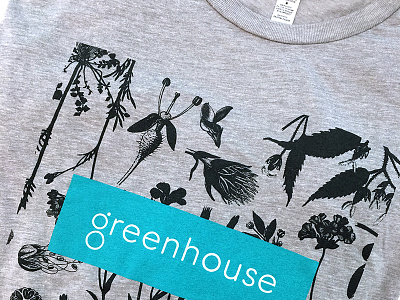 Greenhouse T-shirt Design botanicals brand design branding flowers greenhouse logo plants screenprint startups swag tshirt tshirts