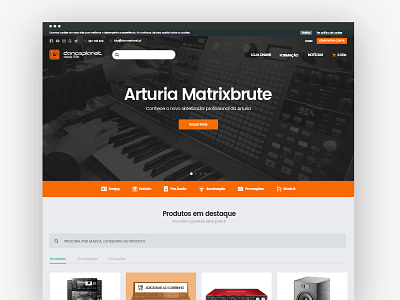 Danceplanet Store development ecommerce electronic music front end homepage landing page store ui design