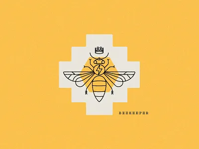 Beekeeper bee beekeeper coffee flavor honey honeycomb illustration packaging