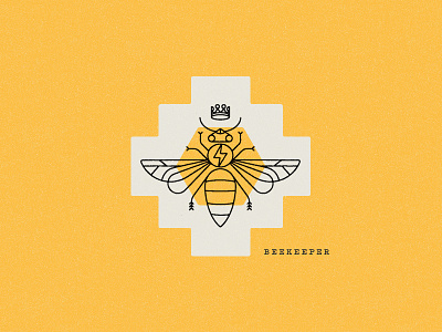 Beekeeper bee beekeeper coffee flavor honey honeycomb illustration packaging