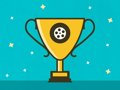 Film Tropy award bright colorful film illustration illustrator movie movie house simple theater trophy westchester