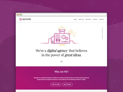 Launch Alert! 🚨 Sprocket Agency, Leeds | 2017 agency design landing launch leeds sprocket ui ux website