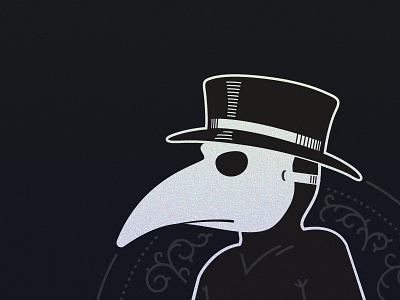 Plague Doctor character hat illustration mask plague doctor vector
